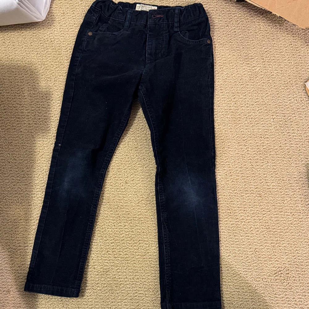 Dark Navy/Black Corduroy Pants Zara size 6 boys